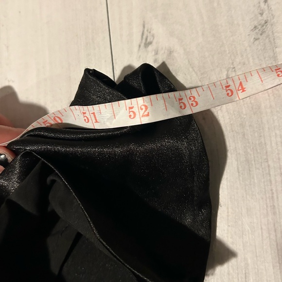 Birdy Grey Black Satin Maxi Dress Straps V Neck size S - Picture 7 of 12